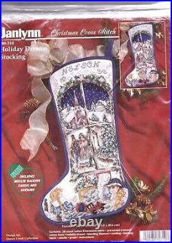 Janlynn Holiday Dreams Victorian Christmas Cross Stitch Stocking Kit 80-310