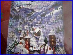 Janlynn Holiday Needlepoint Stocking Kit, CHRISTMAS VILLAGE, Rossi, 18,023-0212