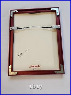 Janlynn SANTA'S LIST Christmas Cross Stitch Kit #09-03 COMPLETED, FRAMED, SIGNED