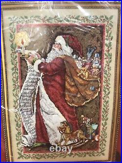 Janlynn Santa's Wish List Cross Stitch Kit 09-67 Retired Christmas Sealed 1994