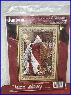 Janlynn Santa's Wish List Cross Stitch Kit 09-67 Retired Christmas Sealed 1994