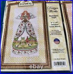 Jim Shore Four Seasons Angels 9x15 Counted Cross Stitch Kit Complete Set NIP