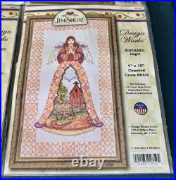 Jim Shore Four Seasons Angels 9x15 Counted Cross Stitch Kit Complete Set NIP