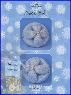 Just Nan Snow Ball OPAL Linen Embellishment Pack Cross Stitch