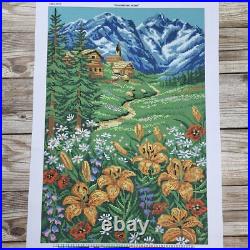 Kit Bead Embroidery Alpine Lilies DIY Craft Kit stamped Bead Needlepoint
