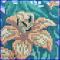 Kit Bead Embroidery Alpine Lilies DIY Craft Kit stamped Bead Needlepoint