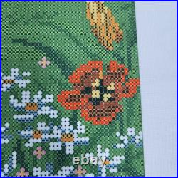 Kit Bead Embroidery Alpine Lilies DIY Craft Kit stamped Bead Needlepoint