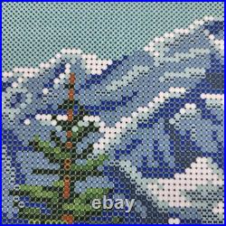 Kit Bead Embroidery Alpine Lilies DIY Craft Kit stamped Bead Needlepoint