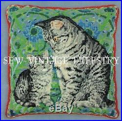 LESLEY ANNE IVORY cats MINTAKE & LUCY on an ENGLISH CARPET vintage TAPESTRY KIT