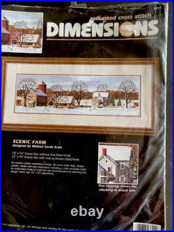 LOT7 NEW VTG CROSS STITCH KITS Dimensions Designs, Hometown, JanLynn Baby Hugs