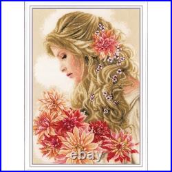 LanArte Lady Dahlia Kit & Frame Counted Cross-Stitch LanArte Lady Dahlia Kit & Frame Counted Cross-Stitch