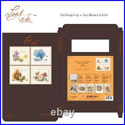 Lanarte Counted Cross Stitch Kit 4 Seasons Set of 4, 18 x 16cm, N