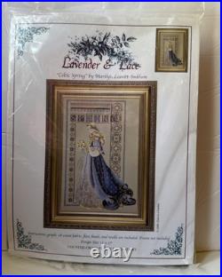 Lavender & Lace Celtic Spring Counted Cross Stitch Kit SEALED LL-50 11x17 2000 Lavender & Lace Celtic Spring Counted Cross Stitch Kit SEALED LL-50 11x17 2000