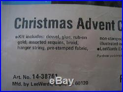 LeeWards Felt Applique Holiday Craft CALENDAR Kit, CHRISTMAS ADVENT, 14-38761, MIP