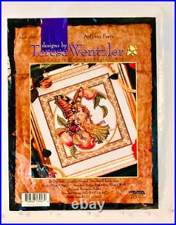 Leisure Arts Teresa Wentzler AUTUMN FAERIE Counted Cross Stitch Kit Vintage New