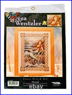 Leisure Arts Teresa Wentzler MERMAID Counted Cross Stitch Kit #113865 New