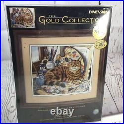 Leonardo the Cat Dimensions Cross Stitch Kit By Dimensions 34164