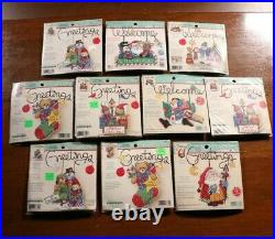 Lot 10 Wire Welcome Greetings Dimensions Counted Cross Stitch Kit Christmas