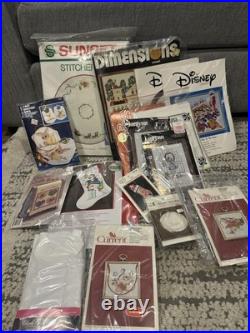 Lot Of 14 Cross Stitch Embroidery Kits