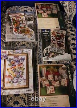 Lot Of 5 Counted Cross Stitch Kit 11X16 14 Count