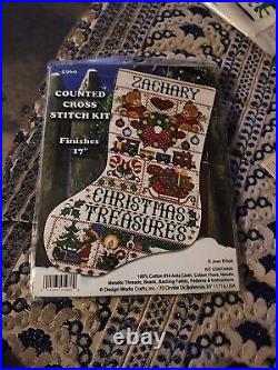 Lot Of 5 Counted Cross Stitch Kit 11X16 14 Count