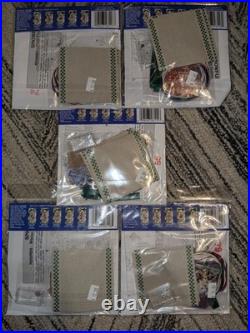 Lot Of 5 Mill Hill Snowfun Medley Christmas Cross Stitch Kits Vintage Unopened
