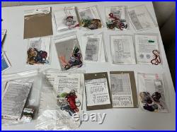 Lot Of 97 Open Used Cross Stitch Kits / Patterns Vintage CHRISTMAS WINTER THEME