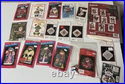 Lot Of 97 Open Used Cross Stitch Kits / Patterns Vintage CHRISTMAS WINTER THEME