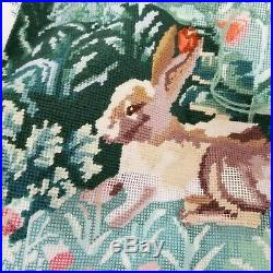 Lot of 2 Erica Wilson Rabbit Needlepoint Kits Metropolitan Museum Started