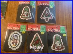 Lot of 37 Vintage 90s Christmas Cross Stitch Kit Framed Ornament Trim N Wire Lot of 37 Vintage 90s Christmas Cross Stitch Kit Framed Ornament Trim N Wire