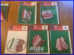 Lot of 37 Vintage 90s Christmas Cross Stitch Kit Framed Ornament Trim N Wire Lot of 37 Vintage 90s Christmas Cross Stitch Kit Framed Ornament Trim N Wire
