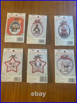 Lot of 37 Vintage 90s Christmas Cross Stitch Kit Framed Ornament Trim N Wire Lot of 37 Vintage 90s Christmas Cross Stitch Kit Framed Ornament Trim N Wire