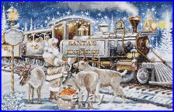 Luca-S Counted Cross Stitch Kit Santa's Express White BU5038L