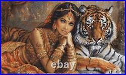 Luca-S Counted Cross-Stitch Kit The Indian Princess and The Royal Tiger BU5060L