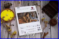 Luca-S Counted Cross-Stitch Kit The Indian Princess and The Royal Tiger BU5060L