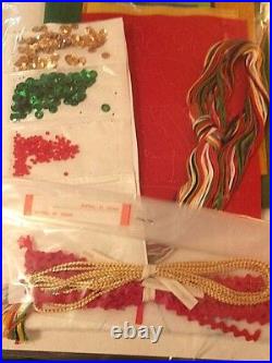 MALINA, Christmas,'SNOOPY SANTA', Stocking KIT 8450/005 RARE Needlepoint, PEANUTS