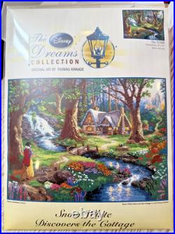 MCG Textiles Cross Stitch Disney Dreams Thomas Kinkade Snow White Cottage 52500