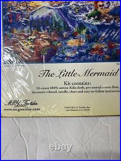 MG Textiles Disney Dreams Collection Little Mermaid Counted Cross Stitch 16x12