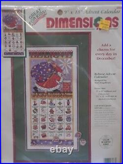 Mary Engelbreit 95' Dimensions BELIEVE ADVENT CALENDAR Cross Stitch Kit new