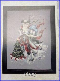 Mirabilia Cross Stitch MD100 Winter White Santa Complete Kit Except DMC 646