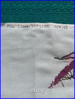 Mirabilia Cross Stitch Miss Cherry Blossom MD153 Partial Complete Please Read