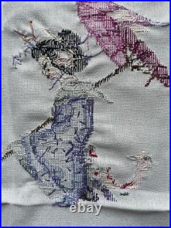 Mirabilia Cross Stitch Miss Cherry Blossom MD153 Partial Complete Please Read