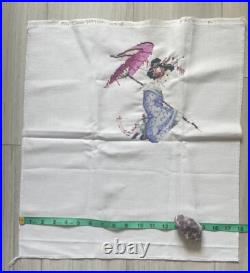 Mirabilia Cross Stitch Miss Cherry Blossom MD153 Partial Complete Please Read