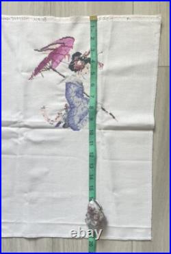 Mirabilia Cross Stitch Miss Cherry Blossom MD153 Partial Complete Please Read