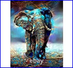 Mosaic Elephant Diamond Painting Artistic Designs Embroidery House Wall Displays