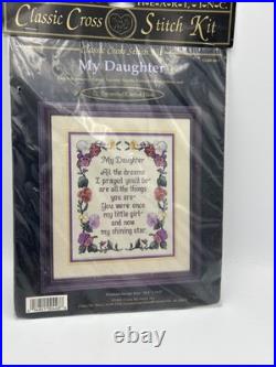 My Daughter Cross Stitch Kit 10.4 X 13.3 By Cross My Heart Inc. With Pre-Sorte
