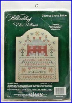 NEW 1987 Elsa Williams Ann Green Sampler 29102 Cross Stitch Kit 11x14 Vintg 7648