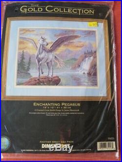 NEW Dimensions GOLD COLLECTIONS Enchanting Pegasus Cross Stitch Kit 35023