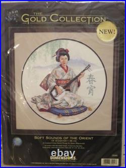 NEW Dimensions Gold Collection SOFT SOUNDS OF THE ORIENT #35041 Cross Stitch Kit