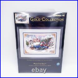NEW Dimensions Roadster Santa Gold Collection 8707 Counted Cross Stitch 2003